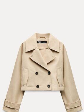 Zara Cropped Trench  size XS